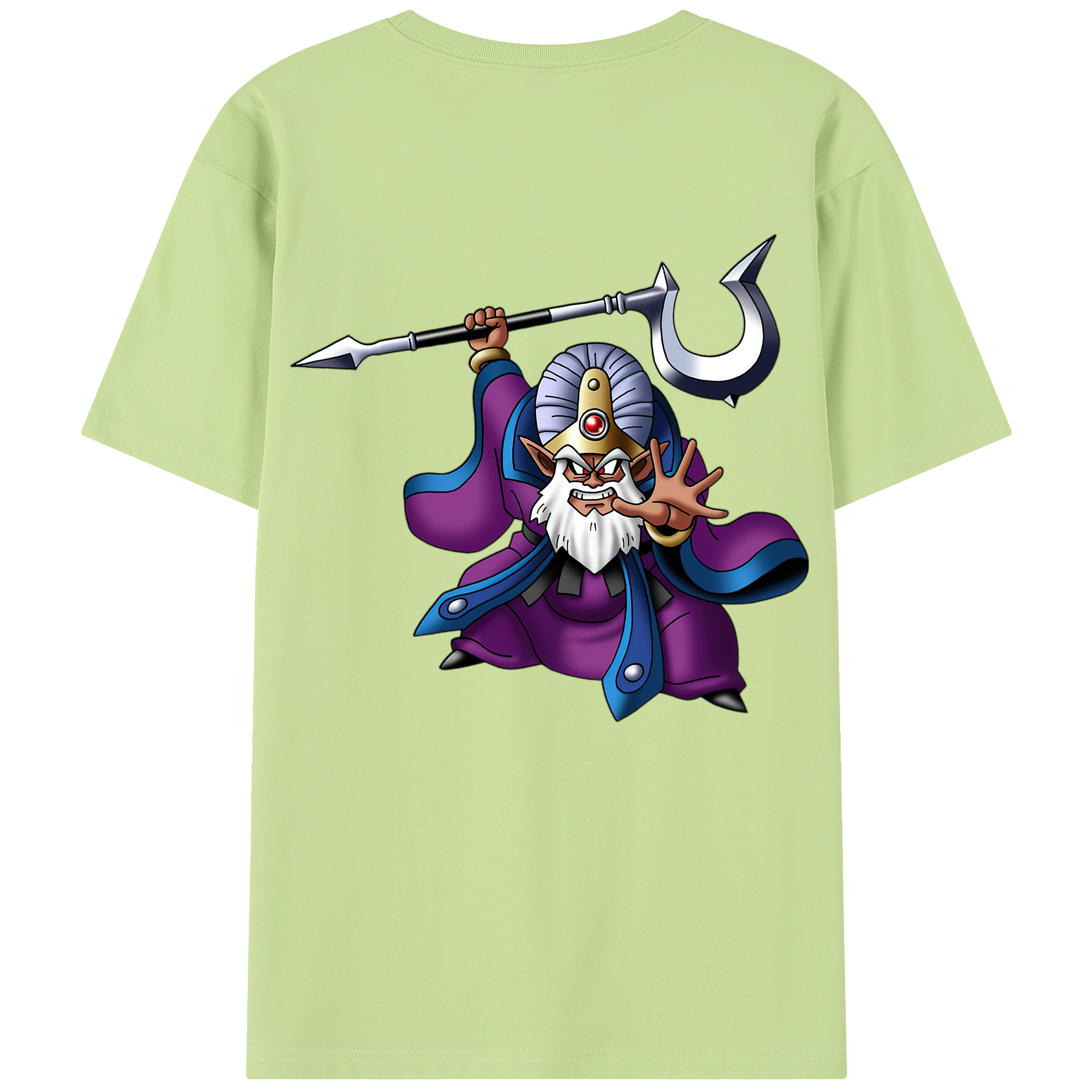 （画像用） ドラゴンクエスト Doragon Kuesuto Dragon Quest 綿100％半袖Tシャツ（背面プリント）